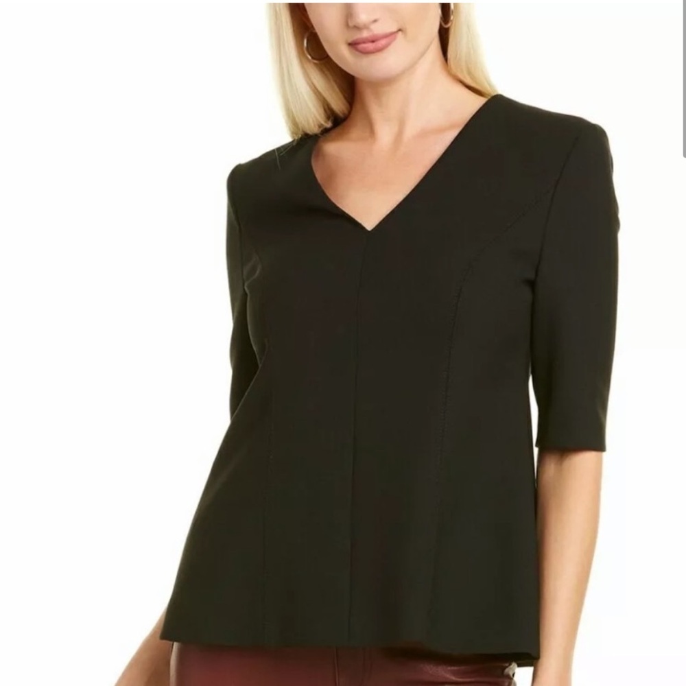 Hugo Boss Peplum Top in Black Size 6